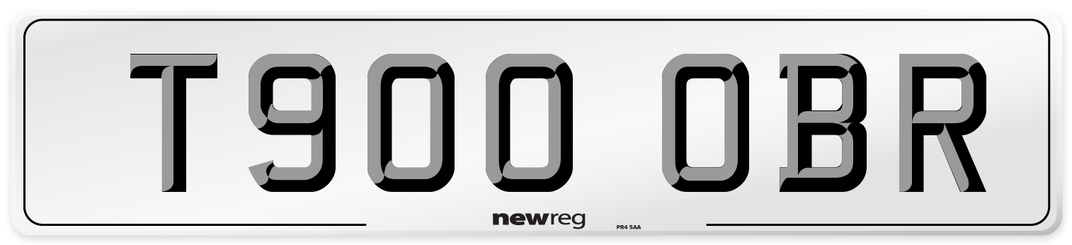 T900 OBR Number Plate from New Reg